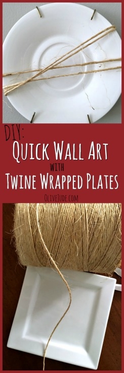 DIY: Quick Wall Art with Twine Wrapped Plates