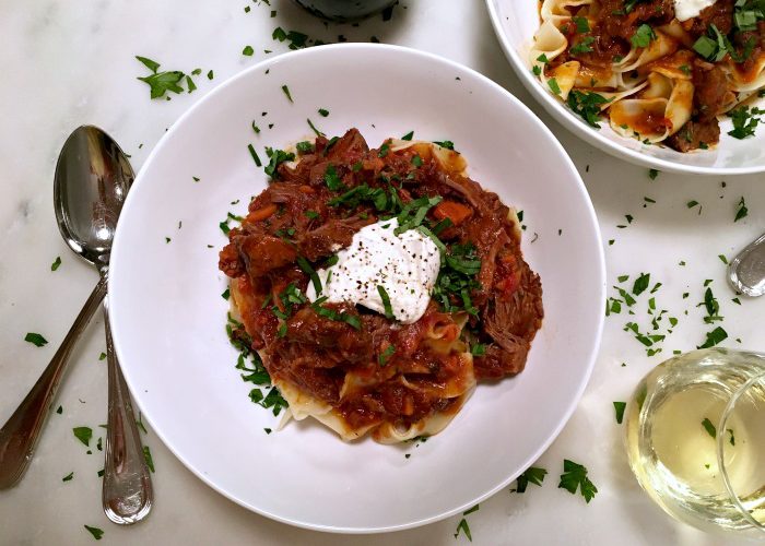 Short Rib Ragu with Pappardelle and Burrata