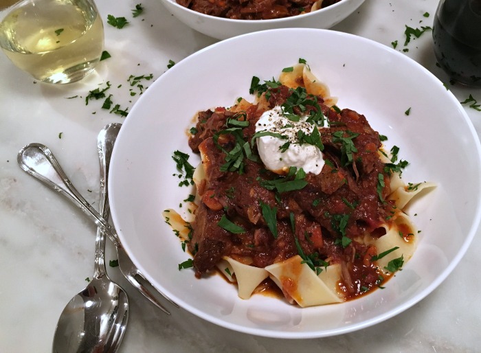 Short Rib Ragu with Pappardelle and Burrata