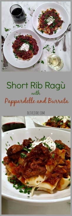 Short Rib Ragù with Pappardelle and Burrata #shortribs #shortribragu #ragusauce #raguandpappardelle #burrata