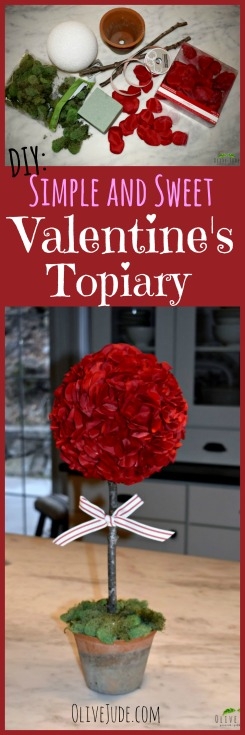 DIY: Simple and Sweet Valentine's Topiary