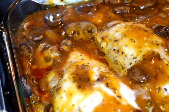 Weeknight Golden Mushroom Baked Chicken Olive Jude