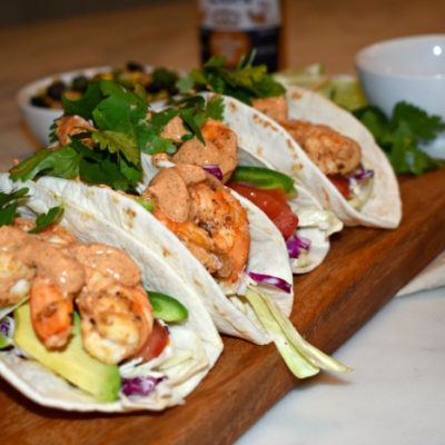 Baja-style Spicy Shrimp Tacos