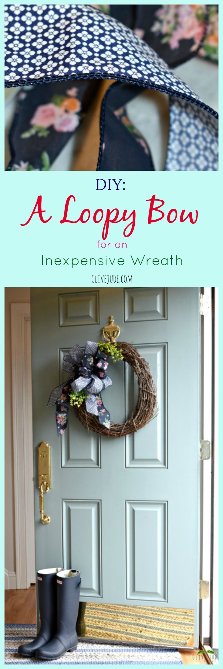 DIY: A Loopy Bow for an Inexpensive Wreath