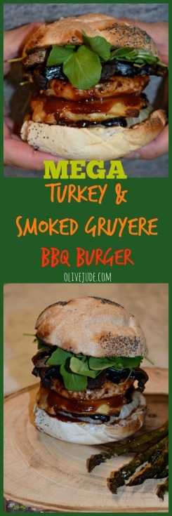 Mega Turkey and Smoked Gruyere BBQ Burger
