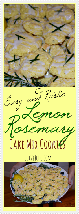 Easy and Rustic Lemon Rosemary Cake Mix Cookies