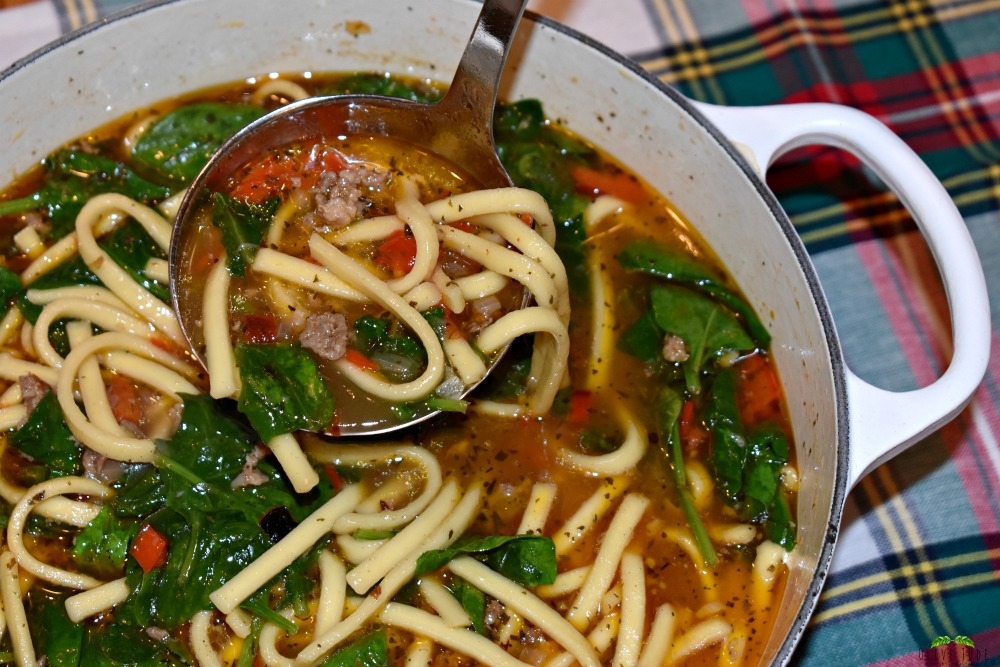 30 Minute Italian Sausage and Sweet Pepper Soup