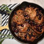 Weeknight Skillet Herb Pork Chops with Roasted Grapes