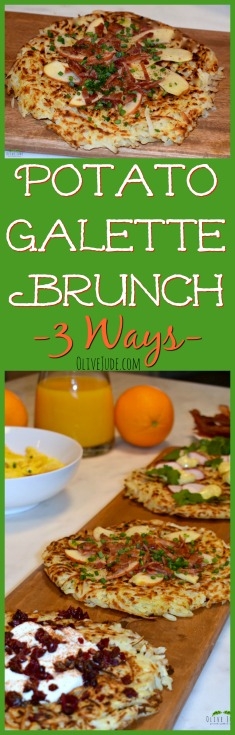 Potato Galette Brunch, 3 Ways #brunchrecipes #simplypotatoes #shreddedpotatoes #potatogalettes