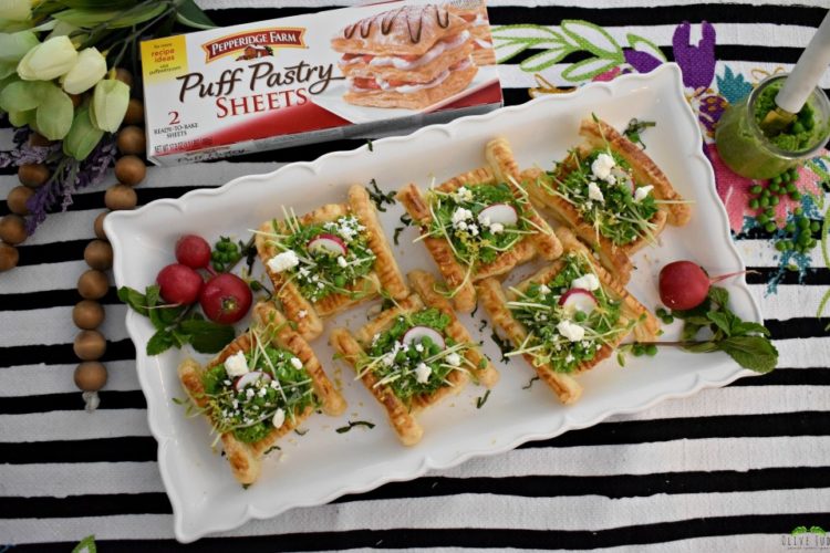 pring Puff Pastry Tart with Sweet Pea Purée #ad #InspiredbyPuff
