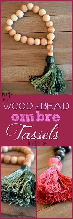 DIY: Wood Bead Ombre Tassels