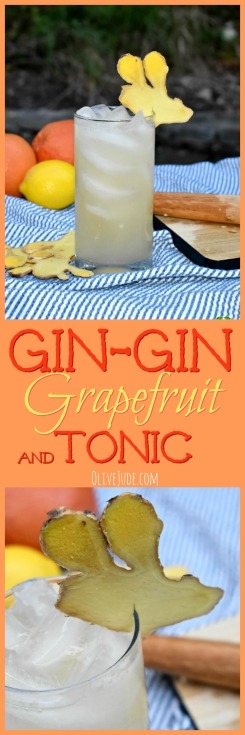 Gin-Gin Grapefruit and Tonic #ginandtonic #gingercocktail #summertofallcocktail #gincocktail #ginger