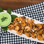 Grilled Shrimp with a Spinach Yogurt Dipping Sauce