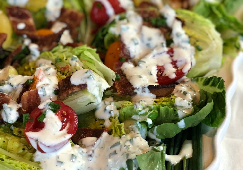 Potluck BLT Salad and Buttermilk Ranch Platter #blt #bltsalad #potluckrecipe #buttermilkranch