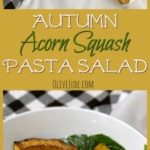 Autumn Acorn Squash Pasta Salad #autumnpastasalad #acornsquashsalad #fallsalad