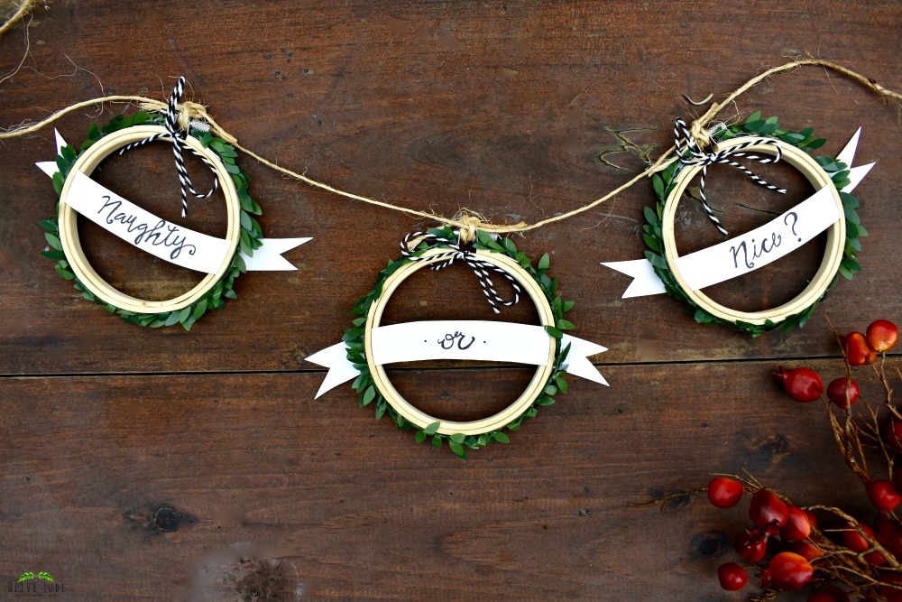 DIY Mini Christmas Embroidery Hoops - Tea and a Sewing Machine