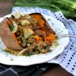 Sausage and Fennel Loaded Sweet Potato