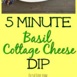 5 Minute Basil Cottage Cheese Dip #cottagecheesedip #basildip #5minutedip #easydiprecipe