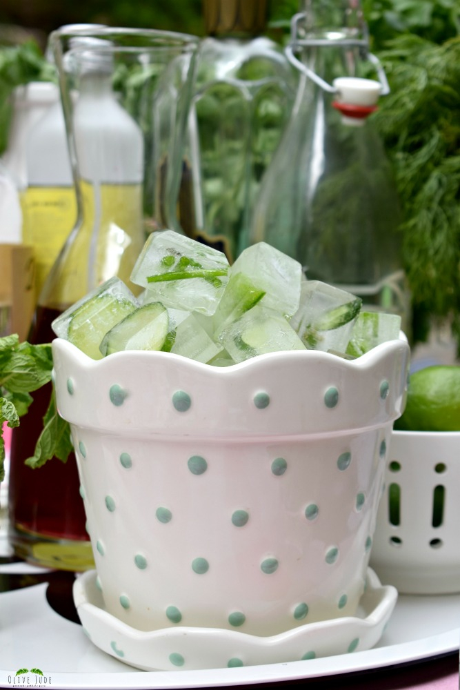 Msg 4 21+ 5 Easy Tips for Hosting a Garden-themed Cocktail Party with @7UP #ad #DoMoreWith7UP #gardenparty #cocktailparty #7UP #herbinfusedicecubes